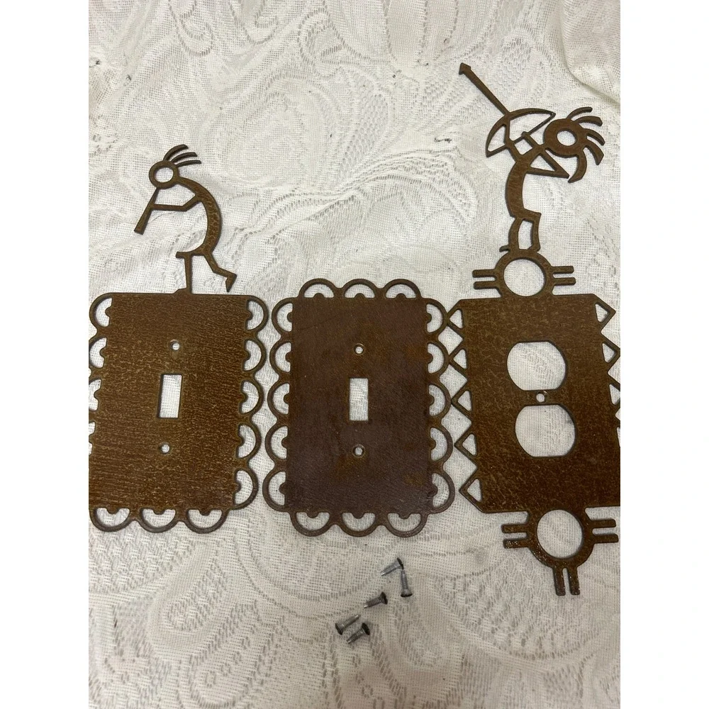 KOKOPELLI UNIQUE Light Switch Plates‎ and Outlet Covers Custom Handmade  Brass